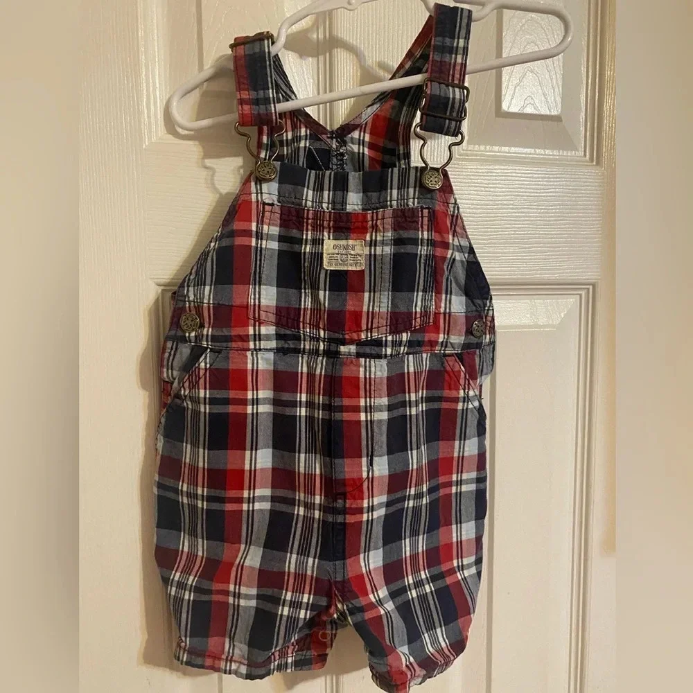 Oshkosh B’Gosh Plaid Shortalls